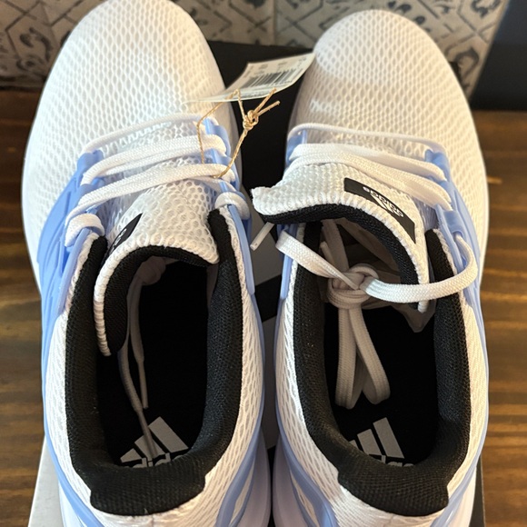 Adidas Mesh White and Light Blue Running Shoes - Picture 5 of 5